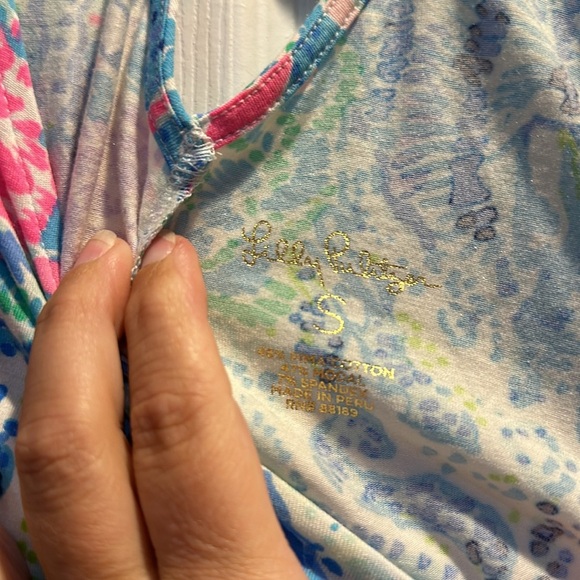 Lilly Pulitzer Kristen Strappy Swim Tank Top S Sink or Swim Coral - Picture 3 of 8